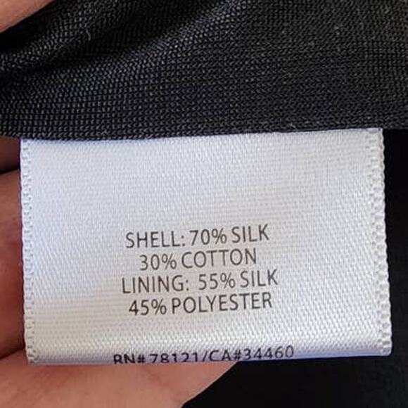 Eileen Fisher Silk Blend Ruffle Front Soft-V Tank Dress Black Size Small - Picture 5 of 7